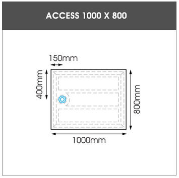 1000 x 800 EASA ACCESS low profile shower tray