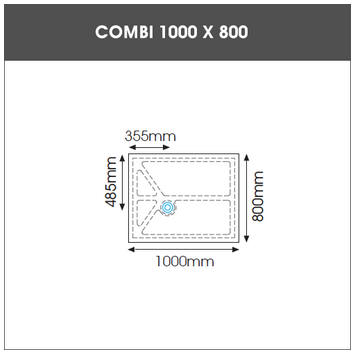 COMBI 1000 X 800 LOW PROFILE SHOWER TRAY