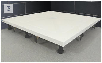 EASA COMBI and ACCESS shower tray with riser legs