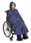 Mobility poncho, unlined waterproof ideal for wheelchair use