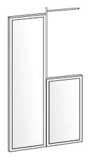 EASA Evolution half height shower panel with full height shower panel
