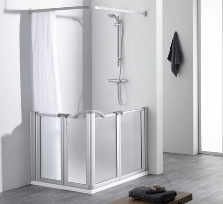 EASA EVOLUTION half height shower enclosures - ideal for carer assistance