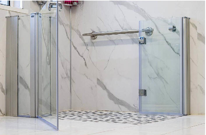 EASA Exquisite half height shower enclosure - doors open