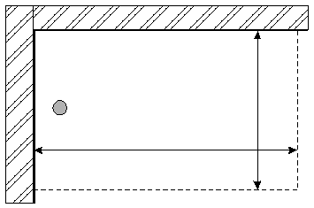Measuring a shower enclosure for a wet room