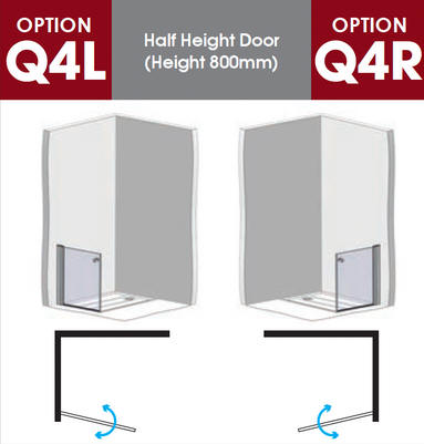 EASA EXQUISITE Q4 half-height glass shower door