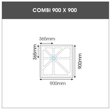 COMBI 900 X 900 LOW PROFILE SHOWER TRAY