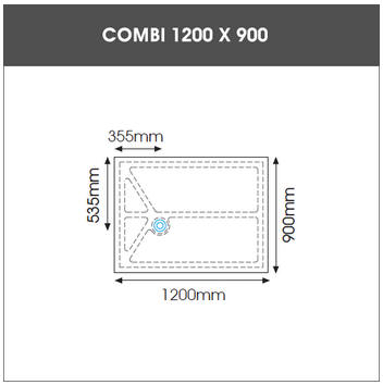 COMBI 1200 X 900 LOW PROFILE SHOWER TRAY