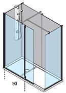 Walk in shower bath replacement package with full height wall panels