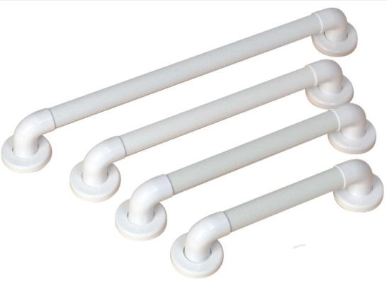 White fluted grab rails