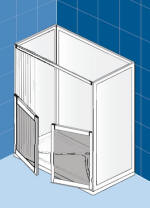 The shower toilet cubicle can install to an alcove or corner