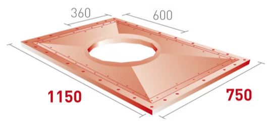 Hex Dec Duo wet room floor former 1150mm x 750mm