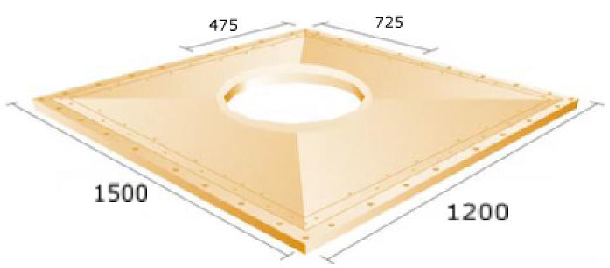 Hex Dec Duo wet room floor former 1500mm x 1200mm