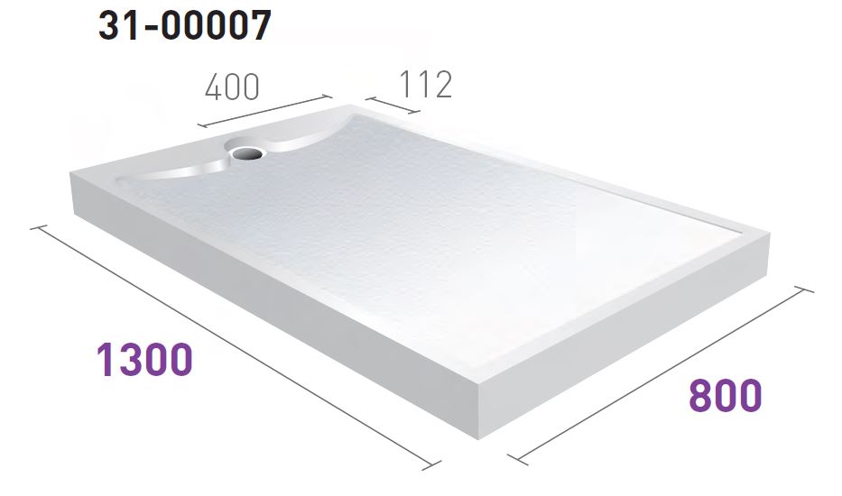 Highfield Low-Level Shower Tray 1300 x 800