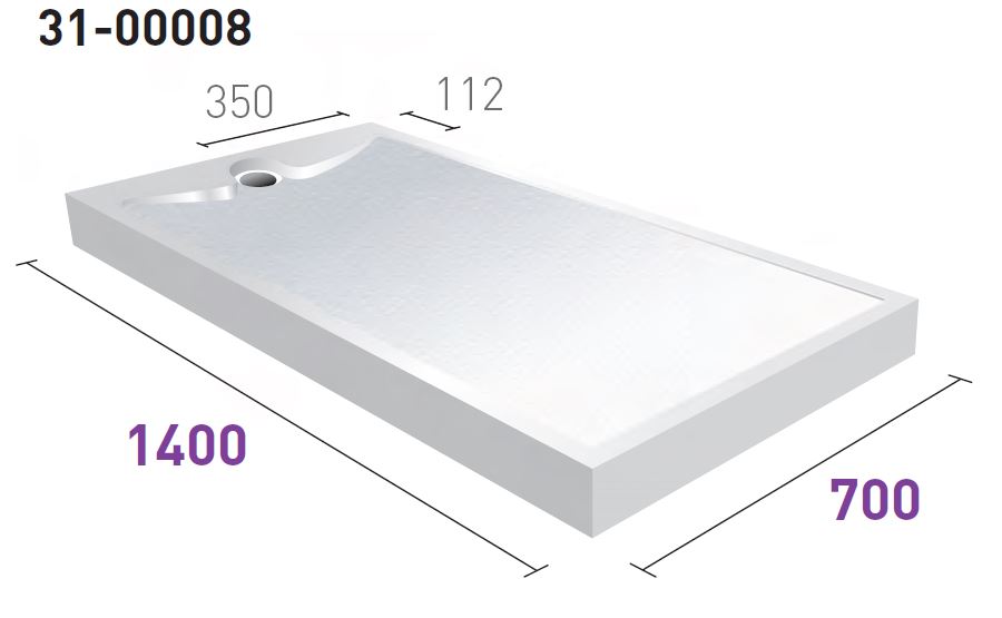 Highfield Low-Level Shower Tray 1400 x 700