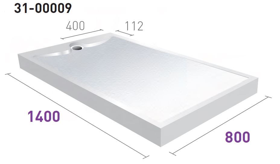 Highfield Low-Level Shower Tray 1400 x 800