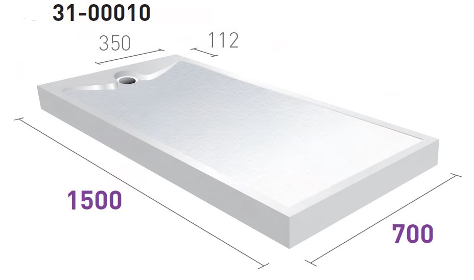 Highfield Low-Level Shower Tray 1500 x 700