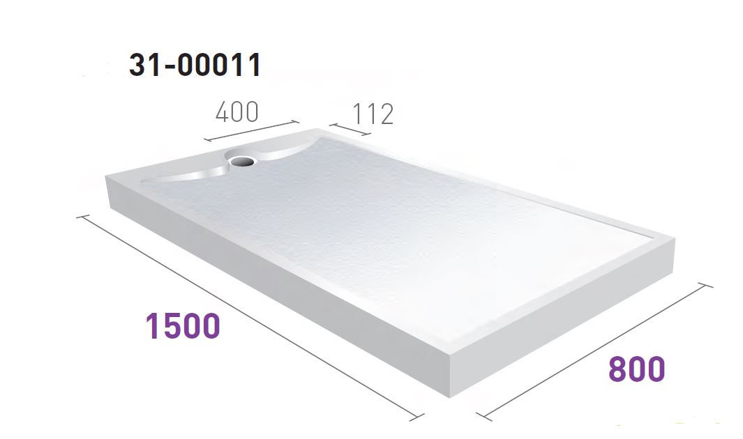 Highfield Low-Level Shower Tray 1500 x 800
