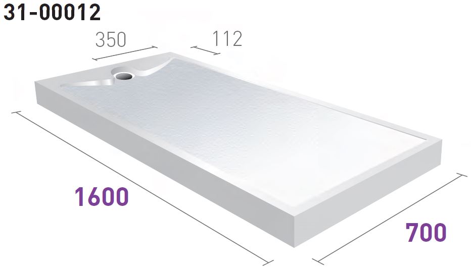 Highfield Low-Level Shower Tray 1600 x 700