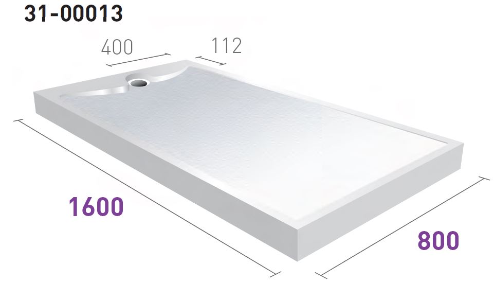 Highfield Low-Level Shower Tray 1600 x 800