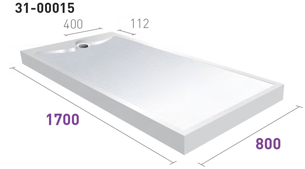 Highfield Low-Level Shower Tray 1700 x 800