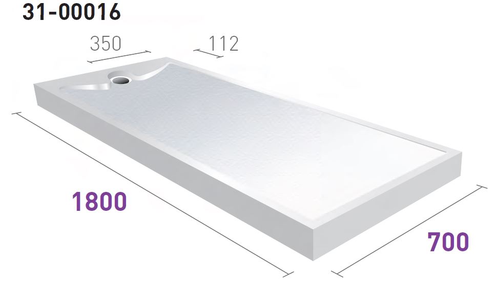 Highfield Low-Level Shower Tray 1800 x 700