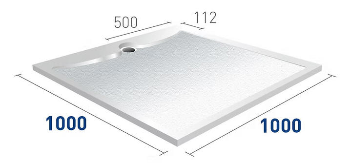 Middleton 2 low profile shower tray 1000 x 1000