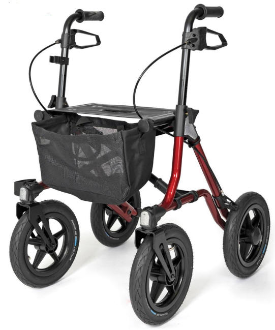 TAiMA XC rough terrain four wheel rollator. Perfect for those who wish to traverse rough terrain.