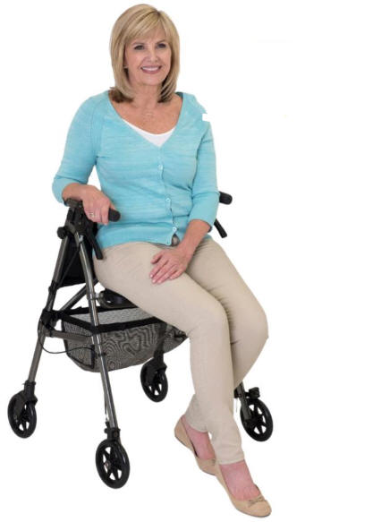 Rest a while with the EZ Fold-n-Go rollator