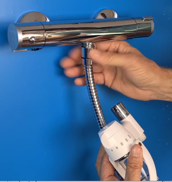 How the Shower Spaah shower gel dispenser installs