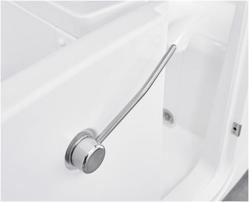 Simple to operate lever operated door looking mechanism ensures the door stays firmly in place during use.
