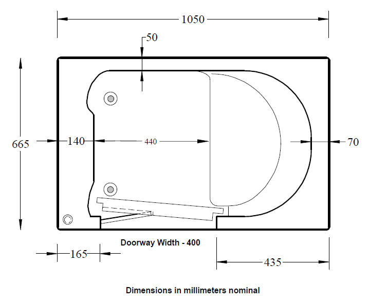 Affinity Walk in bath dimensions (Dia 2)