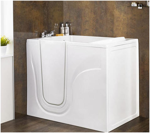 HAVEN deep immersion tub style walk in bath with seat
