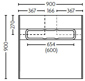 AquaDec Linear 2 900 x 900mm