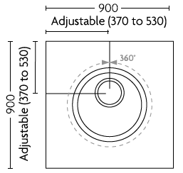 Aqua Dec EasyFit 2 - 900 x 900