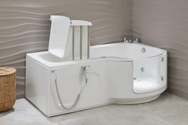 Louisiana Walk in Bath with seat raised