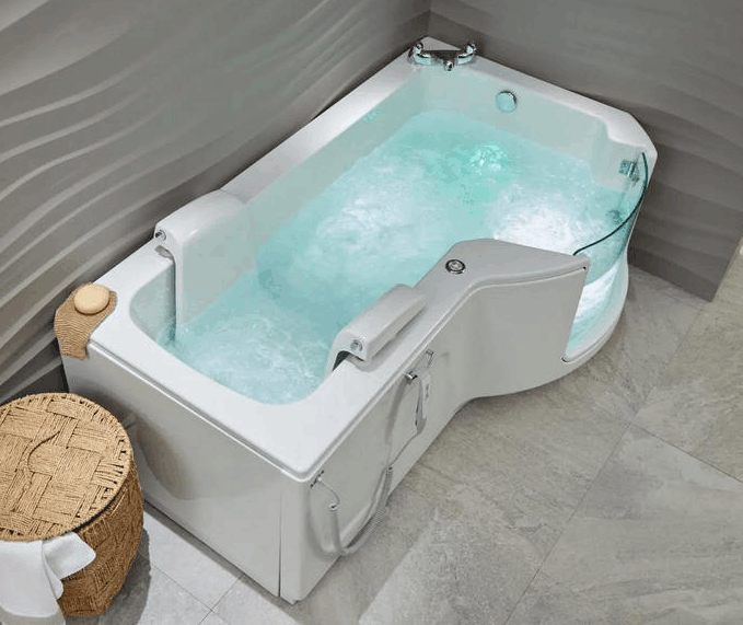 Recline into your Louisiana Walk in Bath with Air |Spa and Chromotherapy lighting.