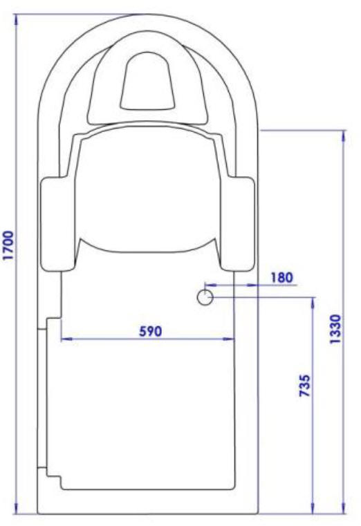 Easy Riser walk in bath (3) - Dimensions of Original and Peninsual models