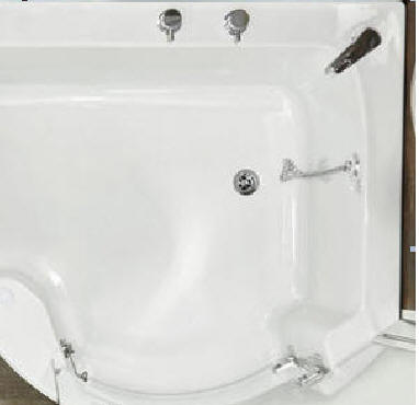 Image showing optional chain waste and corner filler spout and tap set from above