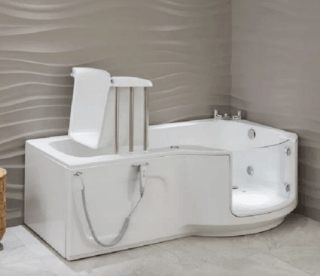 Louisiana walk in shower bath with powered lifting seat