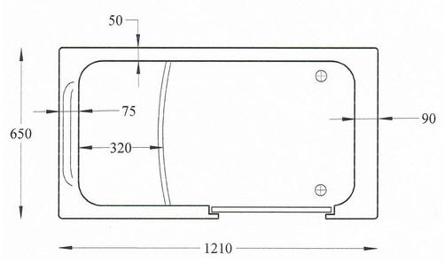 PRIYA walk in bath dimensional diagram