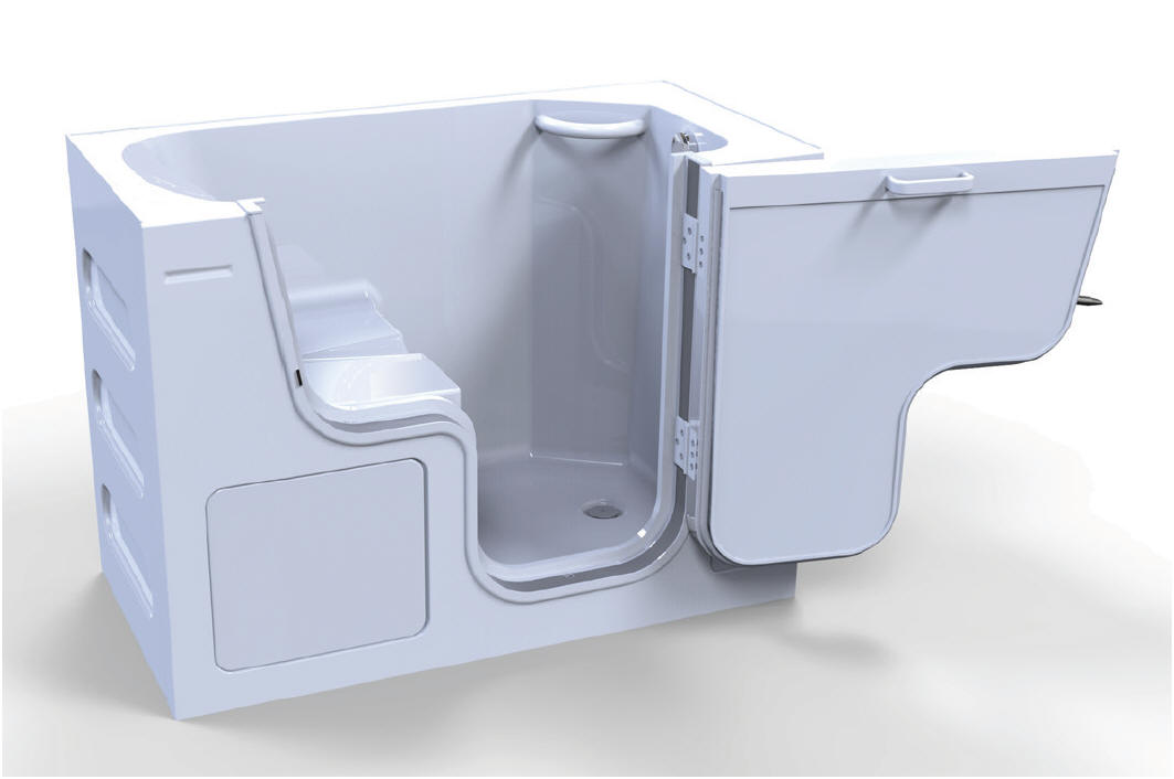 Tranquility COMPACT 630 slide in bath. Transition from a seat or wheelchair.